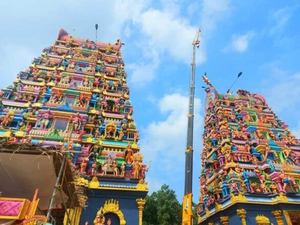 கிளிநொச்சி, கரைச்சி, புளியம்பொக்கணை, நாகதம்பிரான் ஆலய பஞ்சதள இராஜகோபுர மற்றும் ஸப்ததள இராஜகோபுர கலச ஸ்தாபனம் – 25.01.2021